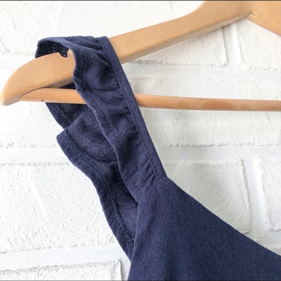 NEW Zaful navy blue ruffle button front romper 6 - Picture 6 of 14